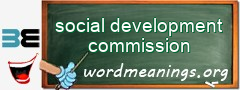 WordMeaning blackboard for social development commission